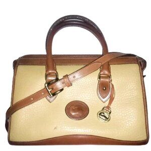 Vintage Dooney & Bourke Leather Satchel in Palomino with British Tan trim